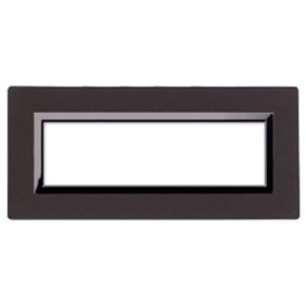 Placca Ave Sistema 44 "Vera 44" Legno 7 moduli Wengè 44PL7WG