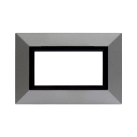 Placca Ave "Zama 44" Argento Opaco 4 moduli 44P94AO