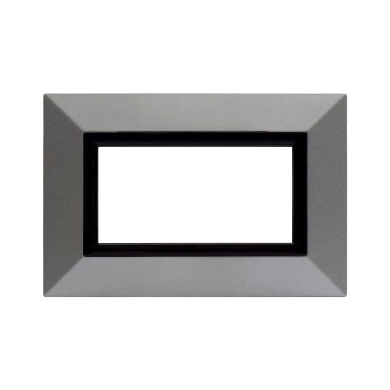 Placca Ave "Zama 44" Argento Opaco 4 moduli 44P94AO