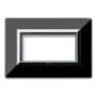 Placca AVE "Zama 44" Nero Assoluto Lucido 4 moduli 44P94NAL