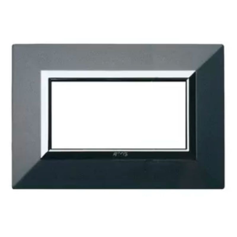 Placca AVE"Zama 44" Grigio Scuro Metallizzato 4 moduli  44P94GSM