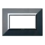 Placca AVE"Zama 44" Grigio Scuro Metallizzato 4 moduli  44P94GSM