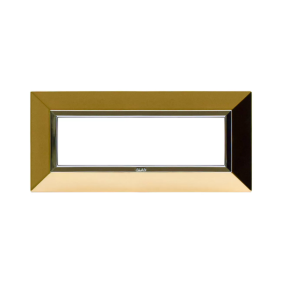 Placca Ave 44P97OT "Zama 44" Ottone Lucido 7 moduli