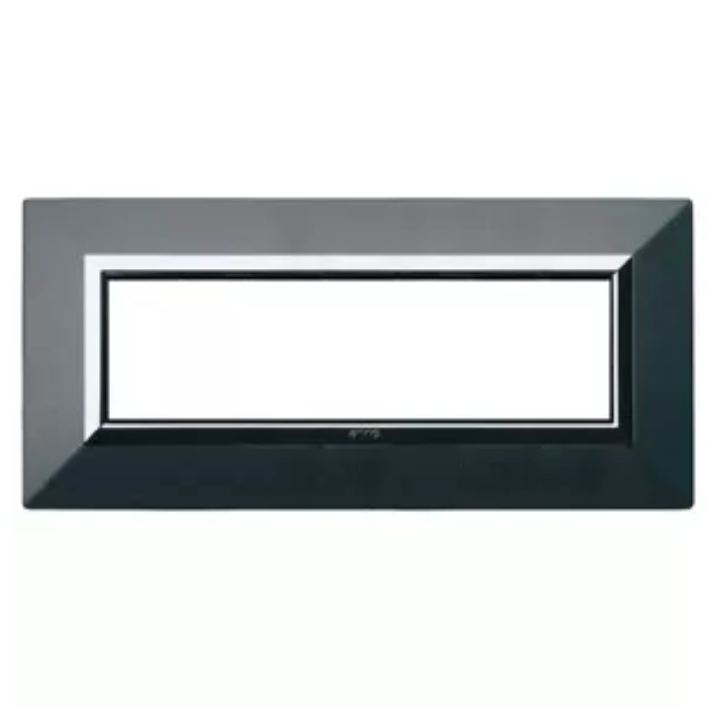 Placca AVE 44P97GSM "Zama 44" Grigio scuro metallizzato 7 moduli
