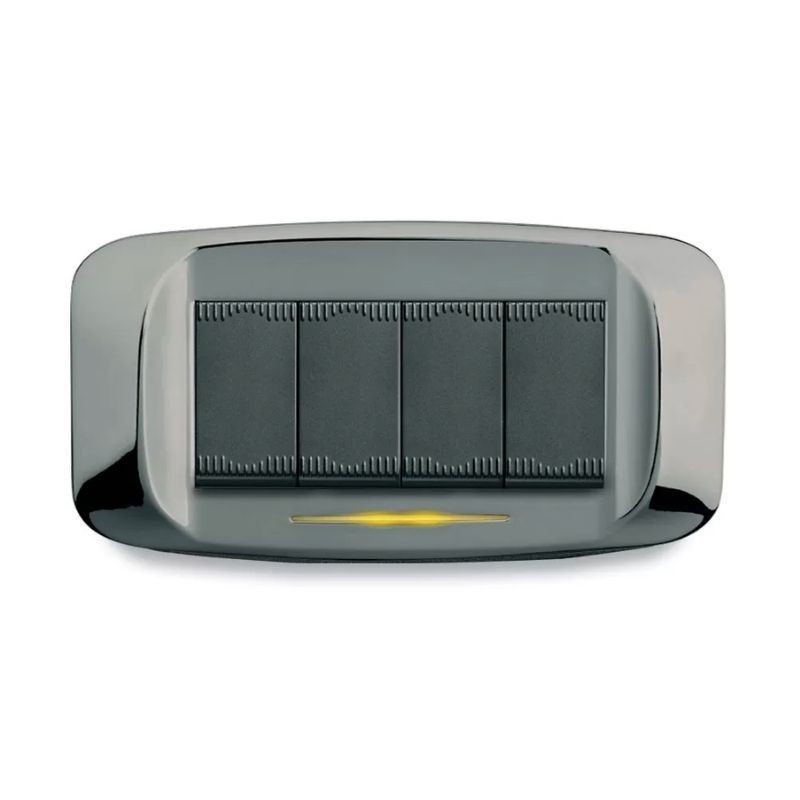 Placca AVE Nichel 4 moduli Banquise 45 45PB94NC