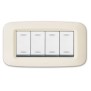 Placca AVE Bianco Blanc (RAL 1013) 4 moduli Yes 45 45PY04BP