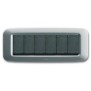 Placca AVE Argento opaco 6 moduli Yes 45 45PY06AO