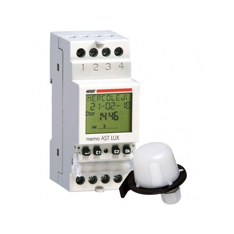Interruttore astronomico con sonda crepuscolare Vemer VE770500