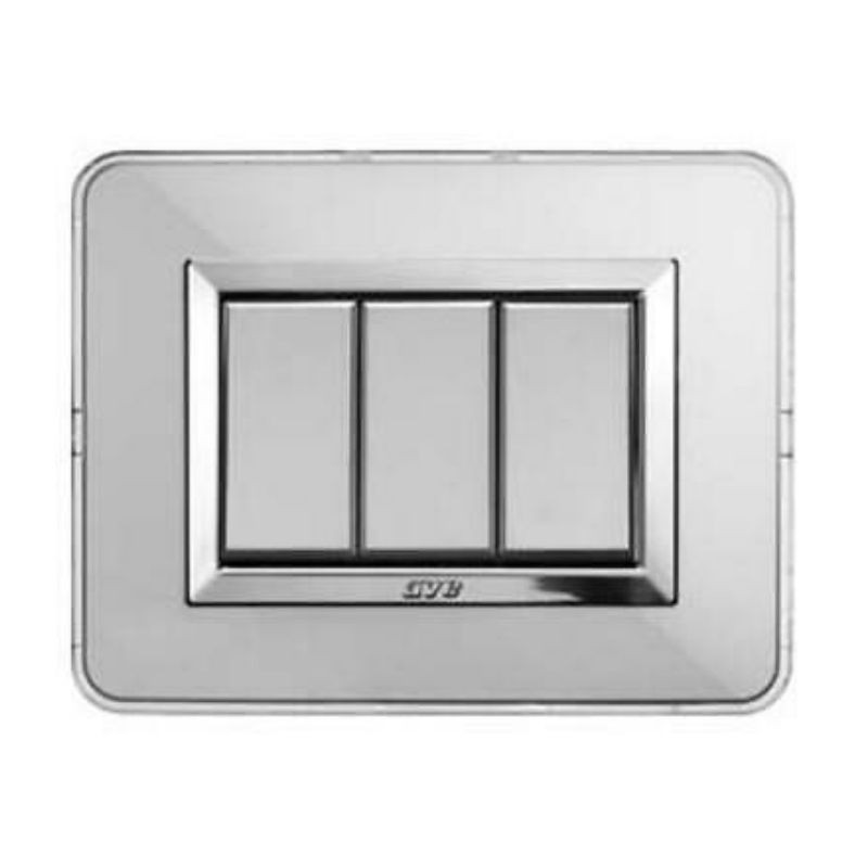 Placca AVE Personal Alluminio Naturale 3 moduli 44P03ALS