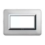 Placca AVE Personal Alluminio Naturale 4 moduli  44P04ALS