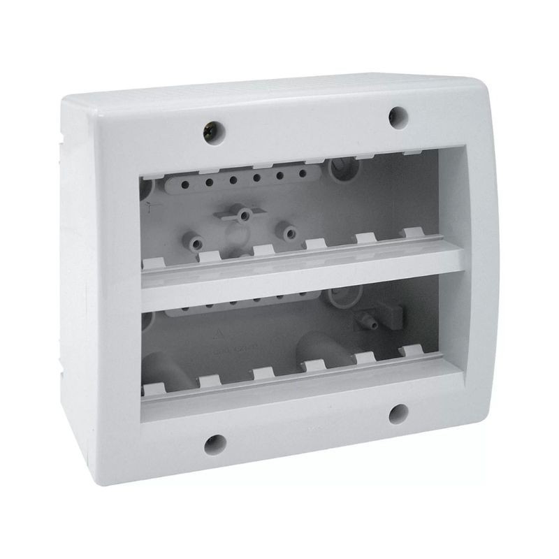 Contenitore stagno pautoportante Ave RAL 7035 IP40 Sistema 45 12(6+6) moduli 45Q412