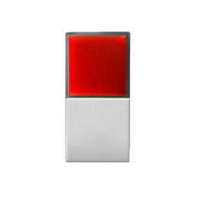 Spia di segnalazione con diffusore rosso - fornita con etichette intercambiabili 1 modulo ave S44 442037RS