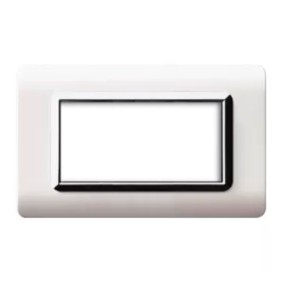Placca AVE 44PY04BLC "Tecnopolimero Sistema 44" 4 moduli bianco