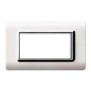 Placca AVE 44PY04BLC "Tecnopolimero Sistema 44" 4 moduli bianco