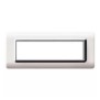 Placca AVE  44PY07BLC "Tecnopolimero Sistema 44" 7 moduli bianco Ral 9010
