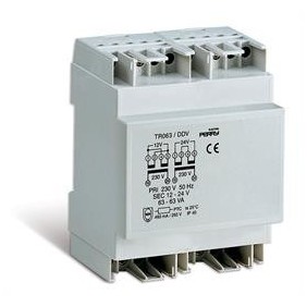 Trasformatore 63VA 12-12-24V per campanelli Perry 1TDTR063DDV