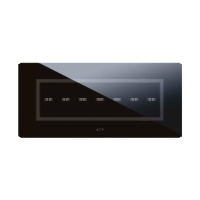 Placca in vetro Ave Touch nero assoluto  finitura lucida 7 comandi a scomparsa 44PVTC7NAL