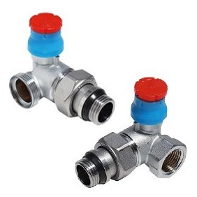 Valvola termostatizzabile a doppia squadra 38 Sx Giacomini R403X052