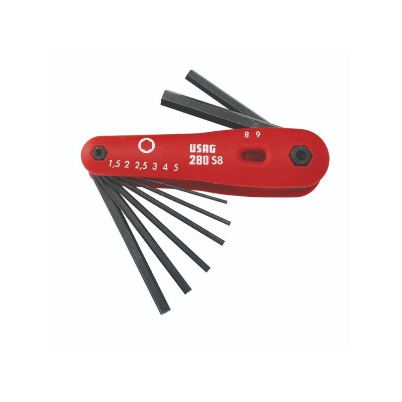 Serie di 8 chiavi maschio esagonale USAG U02800192