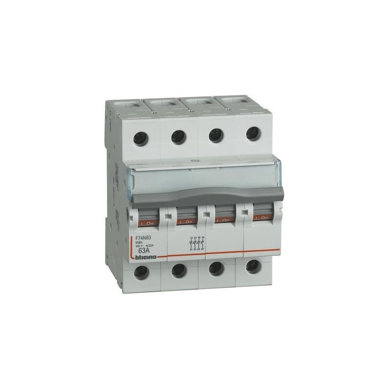 Sezionatore Bticino standard 63A 4P 4 moduli F74N63