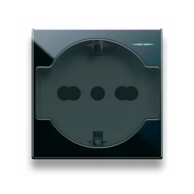 Presa schuko 2P+T 16A illuminabile 2 moduli ave life 442090S