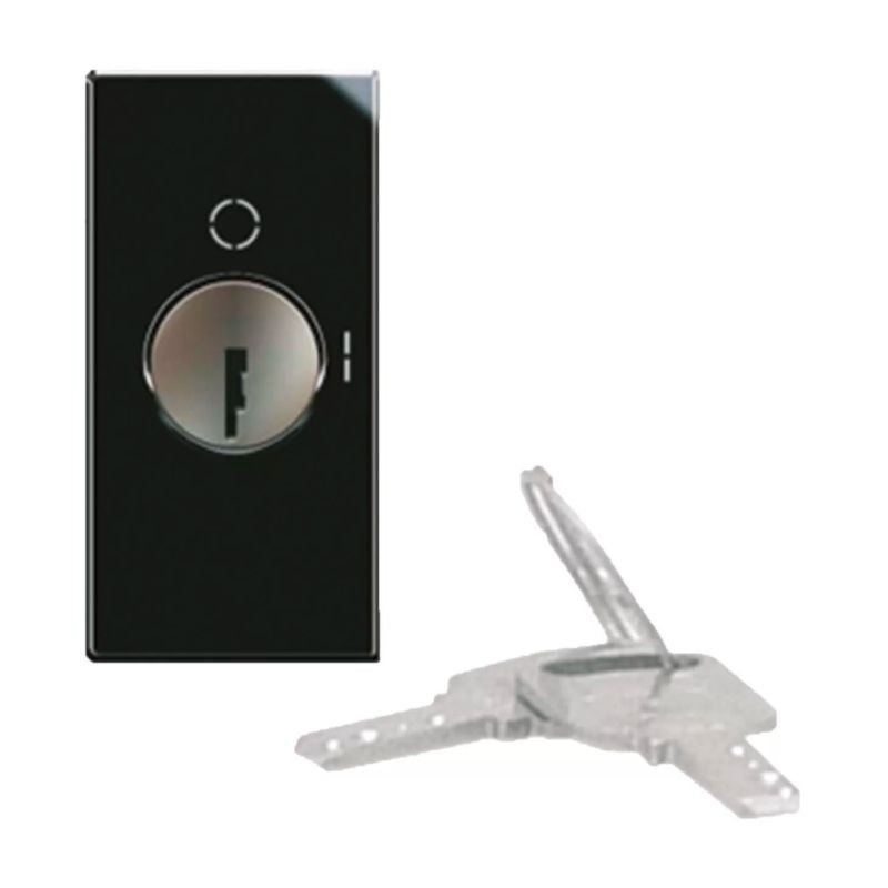 Pulsante a chiave 2P NA 10A codifica casuale 1 modulo ave life 442075