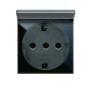 Presa schuko 2P+T 16A con sportello 2 moduli Ave Life 442090TSS