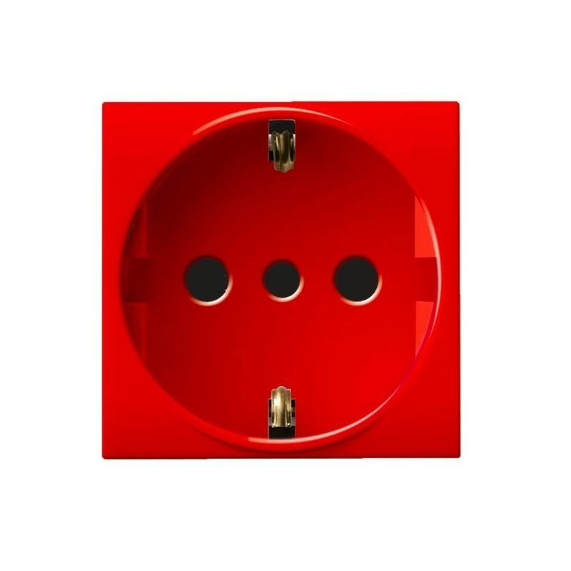 Presa Schuko 16A Rossa 2 moduli Ave S44 442090TSR