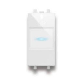 Interruttore Touch 2 fili 40-300W 1 modulo a scomparsa