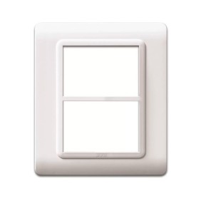 Placca Ave 44PY033B "Tecnopolimero Sistema 44" 3+3 moduli Bianco RAL9010