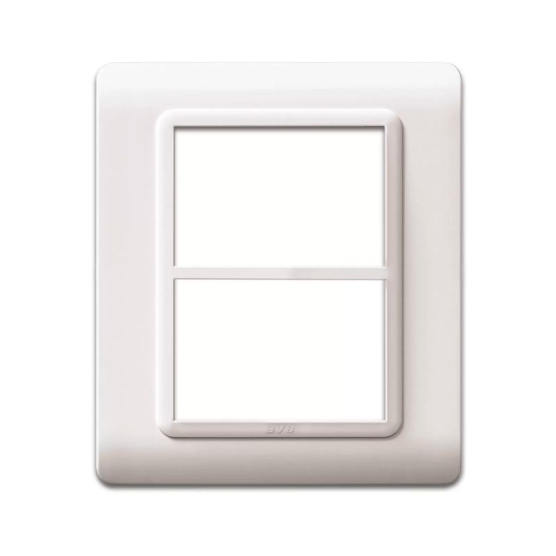 Placca Ave 44PY033B "Tecnopolimero Sistema 44" 3+3 moduli Bianco RAL9010