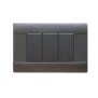 Placca Ave 3 moduli in tecnopolimero sabbiata grigio Noir 45P03GN