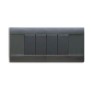 Placca Ave 6 moduli in tecnopolimero sabbiata grigio Noir 45P06GN