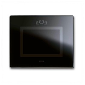 Placca in vetro Ave Touch Scivolo Nera Neutra 3 posti 44PVTCN3NAL
