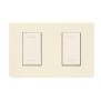 Placca in tecnopolimero Blanc Sistema 45  Bianco Blanc 2 moduli AVE 45P62