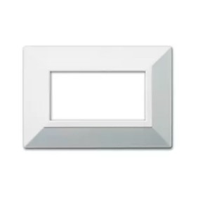Placca AVE "Zama 44" Bianco Ral9010 4 moduli 44P94B