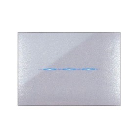 Placca YoungTouch Ave per sistema 44 colore GRIGIO METALLIZZATO a 3 comandi 44PJTC3GM