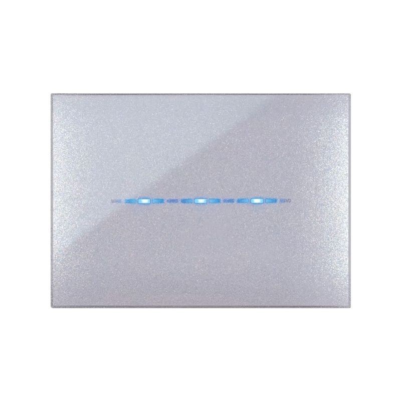 Placca YoungTouch Ave per sistema 44 colore GRIGIO METALLIZZATO a 3 comandi 44PJTC3GM