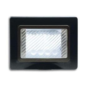 Placca Ave Nera IP55 RAL9010 con membrana 3 moduli 44SP03GSL