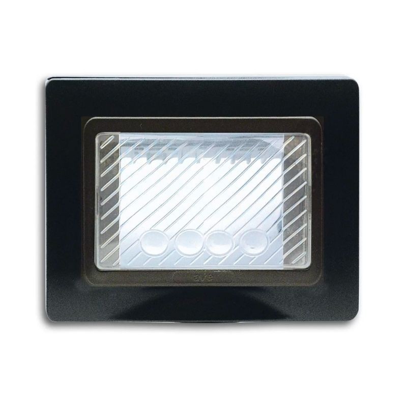 Placca Ave Nera IP55 RAL9010 con membrana 3 moduli 44SP03GSL