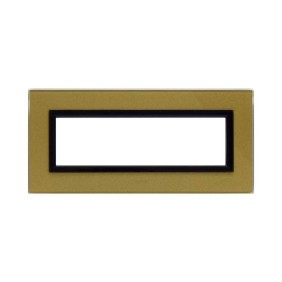 Placca Ave Sistema 44 "Vera 44" Vetro 7 moduli Oro 44PV7GOLD