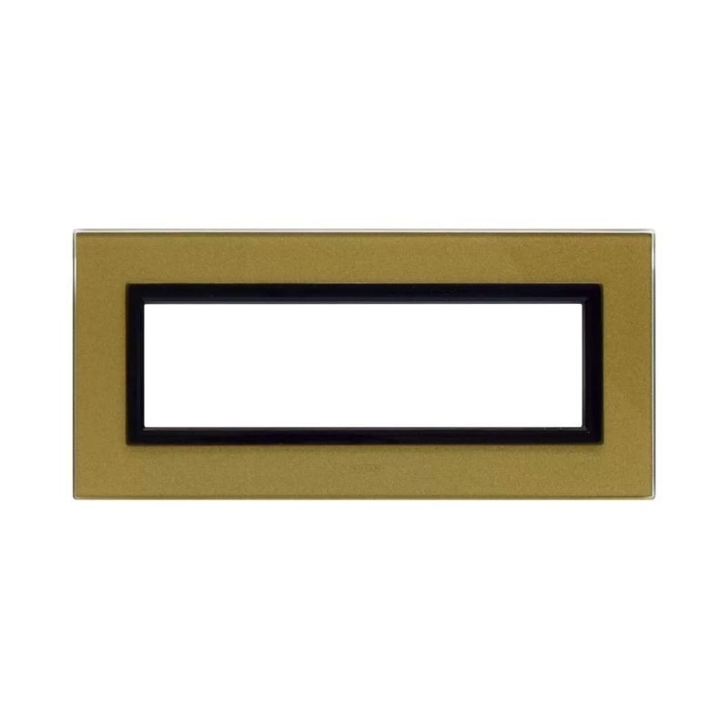 Placca Ave Sistema 44 "Vera 44" Vetro 7 moduli Oro 44PV7GOLD