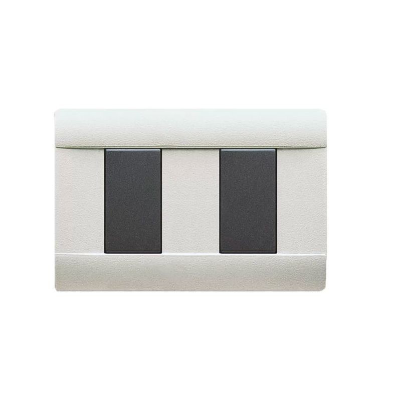 Placca Ave 2 moduli in tecnopolimero Grigio Ral 45P002R