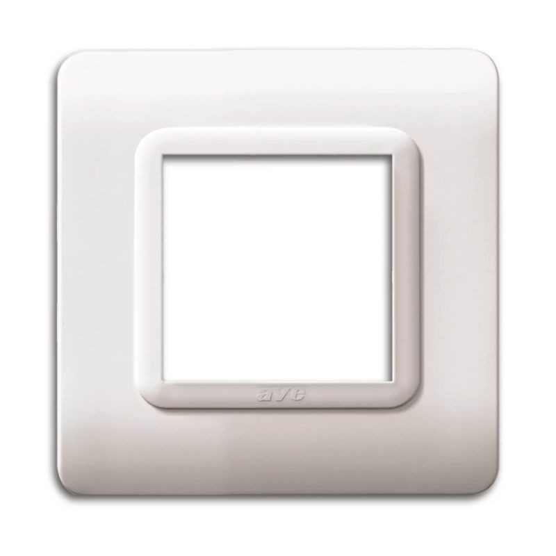 Placca tecnopolimero per scatola tonda 2 Posti Bianca Ave 44PY32B