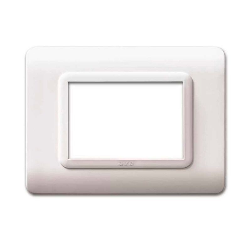 Placca "Tecnopolimero 44"  3 moduli Bianco RAL 9010 AVE 44PY03B