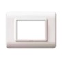 Placca "Tecnopolimero 44"  3 moduli Bianco RAL 9010 AVE 44PY03B