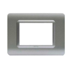 Placca Sistema 44 Tecnopolimero 44 3 moduli Argento opaco Ave 44PY03AO