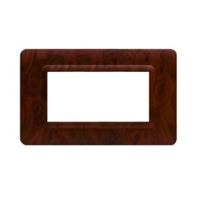 Placca AVE 44PY04RD "Tecnopolimero Sistema 44" 4 moduli Radicata opaca