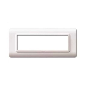 Placca AVE 44PY07B "Tecnopolimero Sistema 44" 7 moduli Bianco RAL 9010