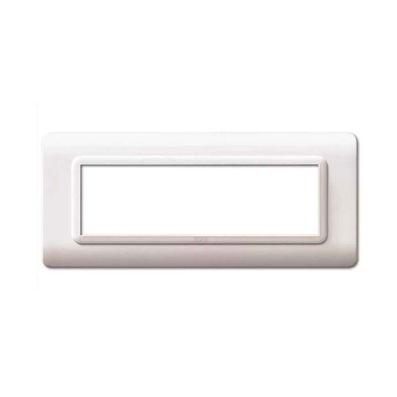 Placca AVE 44PY07B "Tecnopolimero Sistema 44" 7 moduli Bianco RAL 9010